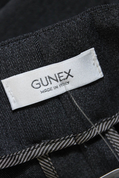 Gunex Womens High Waist Slim Leg Pleated Twill Ankle Pants Gray Size 10