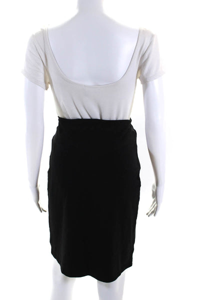 Susana Monaco Womens Unlined Jersey Stretch Short Pencil Skirt Black Size Small