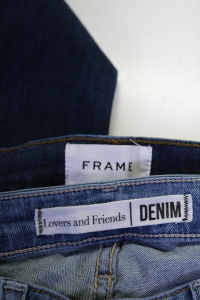 Frame Women's Midrise Five Pockets Medium Wash Skinny Denim Pant Size 26 Lot 2