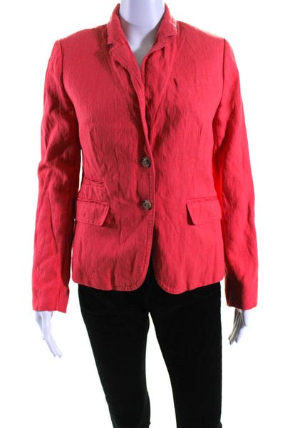 J Crew Womens Single Breasted Two Button Schoolboy Blazer Jacket Pink Size 6