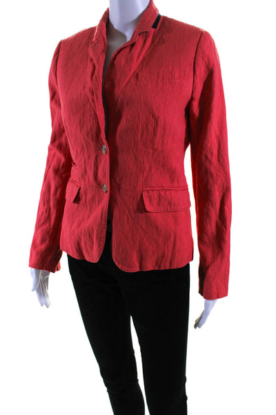 J Crew Womens Single Breasted Two Button Schoolboy Blazer Jacket Pink Size 6