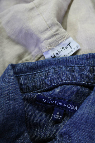 Martin + Osa Habitat Womens Cotton Button Down Denim Shirt Blue Size 0 S Lot 2