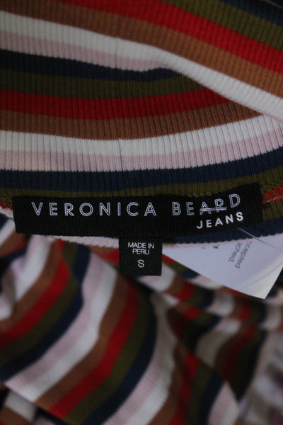 Veronica Beard Womens Multicolor Striped Turtleneck Long Sleeve Sweater Size S
