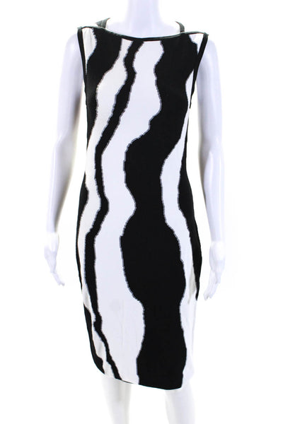 Ohne Titel Womens Cotton Blend Striped Sleeveless Midi Dress Black Size S