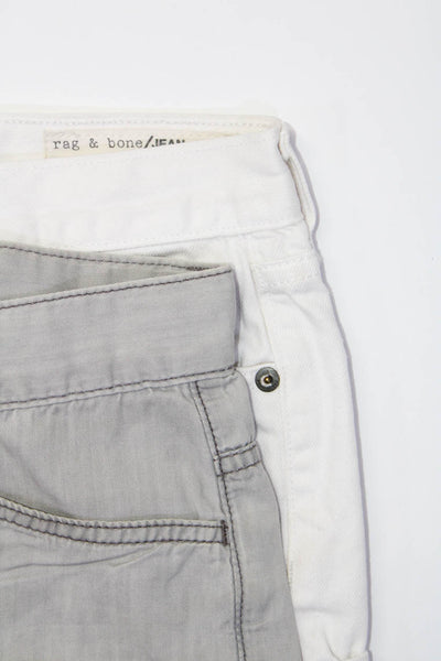 Rag & Bone Opening Ceremony Womens Cotton 5 Pocket Shorts White Size 24 XS Lot 2