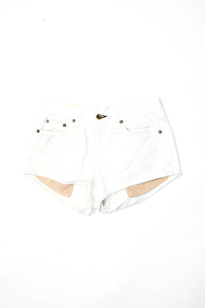 Rag & Bone Opening Ceremony Womens Cotton 5 Pocket Shorts White Size 24 XS Lot 2