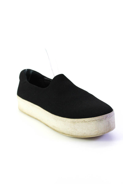 Opening Ceremony Womens Slip On Platform Low Top Knit Sneakers Black Size 37