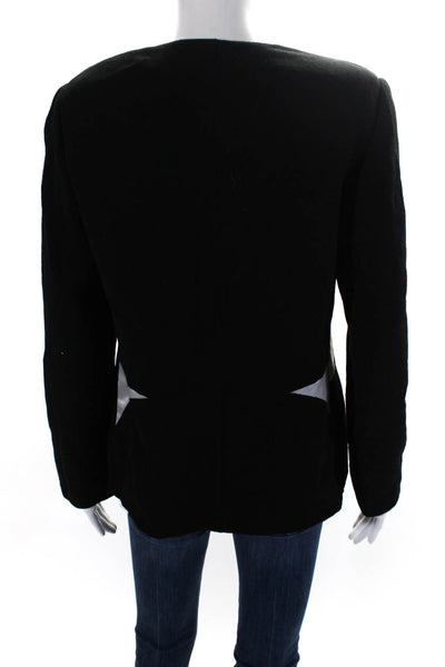 Geoffrey Beene Vintage Womens Full Zipper Suit Jacket Black Size Small