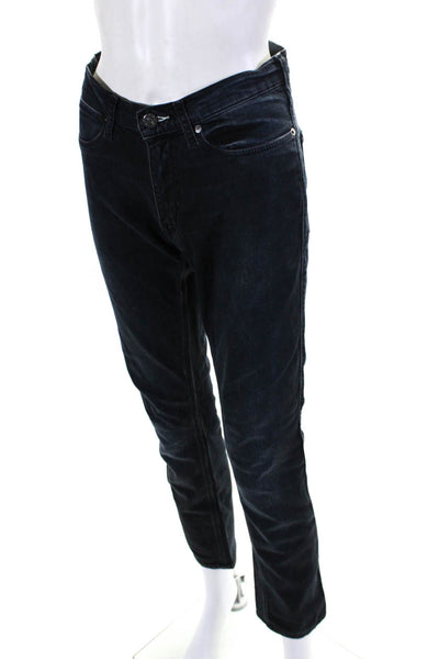 ACNE Studios Womens Cotton Buttoned Zipped Skinny Jeans Black Size EUR26