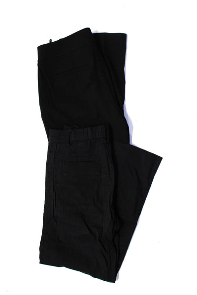 Theory Calvin Klein Womens Buttoned Straight Leg Dress Pants Black Size 2 Lot 2