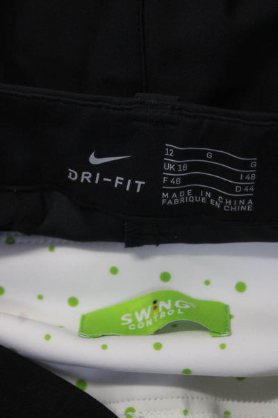 Nike Swing Control Mens Flat Front Golf Shorts Capri Pants  Black Size 12 Lot 2