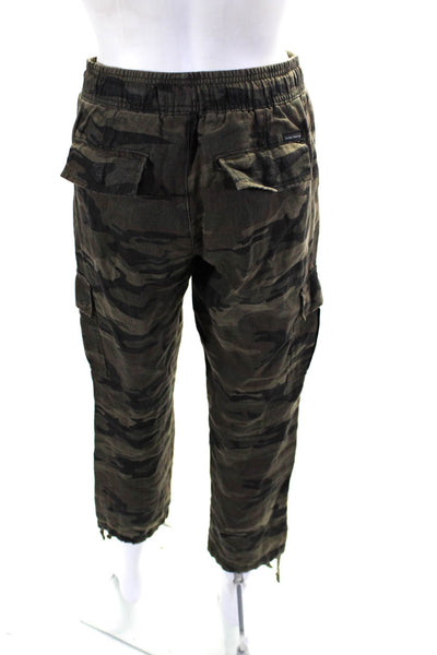 Sanctuary Women's Drawstring Waist Straight Leg Cargo Pant Camouflage Size XS