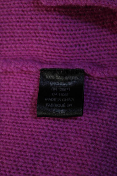 360 Cashmere Womens Scoop Neck Oversized Cashmere Sweater Pink Size Extra Small