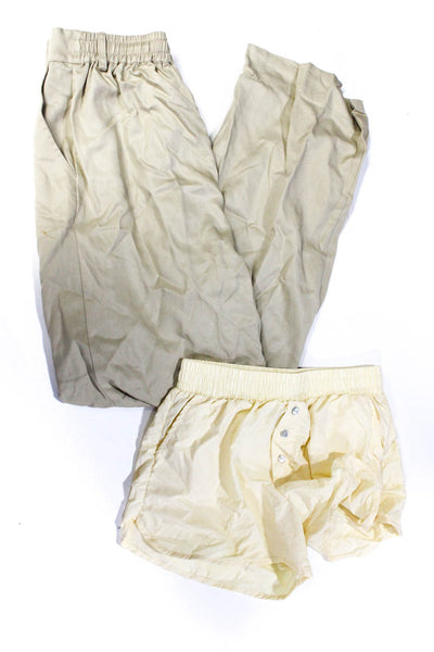 Donni Womens Shorts Pants Yellow Beige Size Extra Small Medium Lot 2