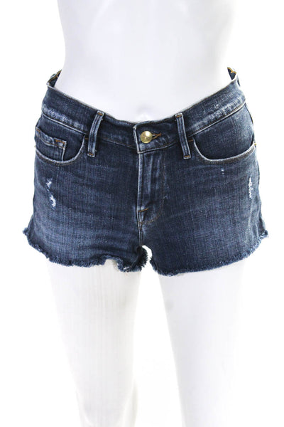 Frame Denim Womens Denim Sundance Cut Off Shorts Blue Cotton Size 24