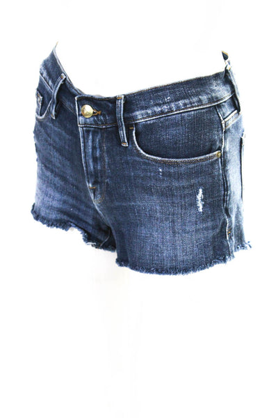 Frame Denim Womens Denim Sundance Cut Off Shorts Blue Cotton Size 24