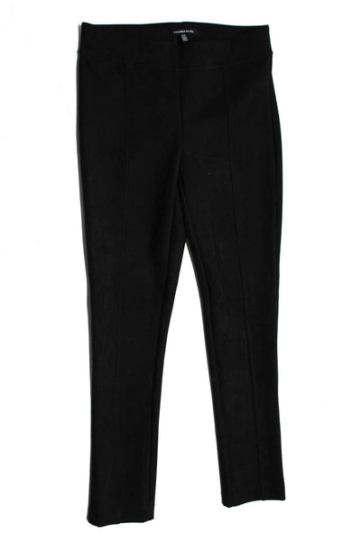 Andrew Marc Womens Faux Suede Elastic Waist High Rise Pants Black Size S Lot 2