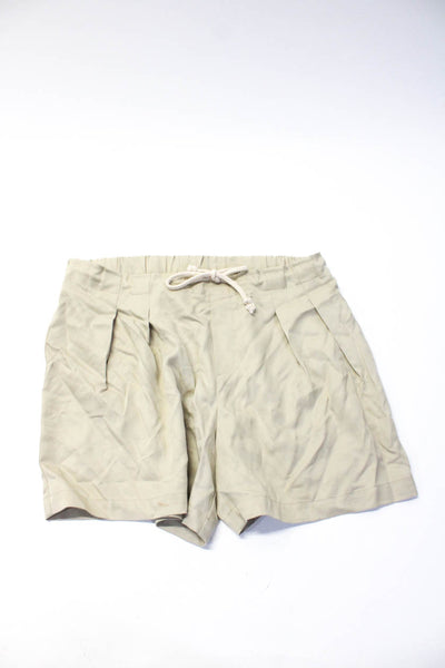 Donni Womens Pleated Ruched Tied Drawstring Casual Shorts Beige Size M Lot 2