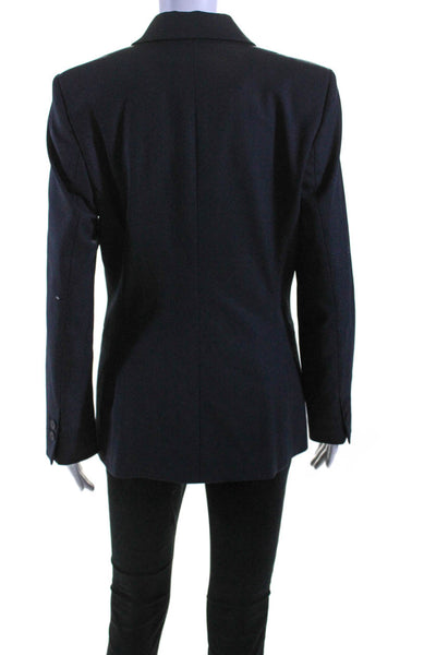 Cefinn Womens Dark Navy Blue One Button Long Sleeve Blazer Jacket Size 6