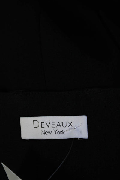 Deveaux Womens Black High Rise Cuff Ankle Front Pockets Straight Pants Size 8