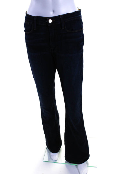 Frame Womens Blue Cotton Medium Wash High Rise Flare Leg Jeans Size 31
