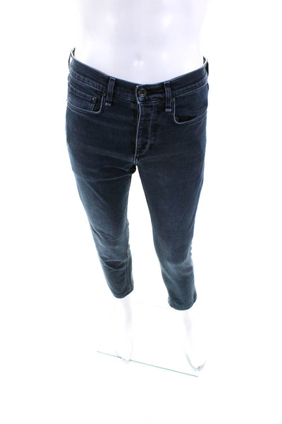 Rag & Bone Mens Button Fly Medium Wash Fit 2 Slim Cut Jeans Blue Denim Size 30