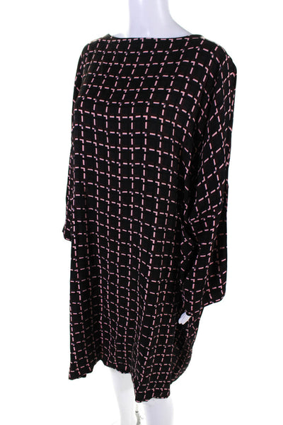 Marni Womens Maroon Printed Front Pockets 3/4 Sleeve A-Line Dress Size 44