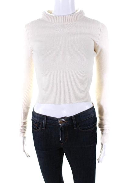 Rag & Bone Womens Pullover Round Neck Cashmere Sweater White Size Extra Small