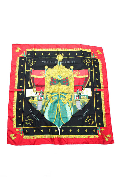 Hermes Womens Silk Vue Du Carosse De La Galere La Reale Scarf Multi Colored 90 c