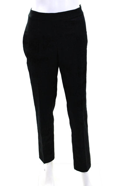 Eileen Fisher Womens Side ZIp High Rise Pleated Trouser Pants Black Size 10