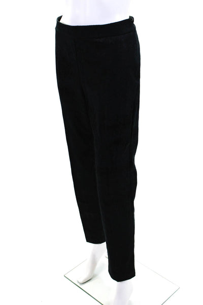 Eileen Fisher Womens Side ZIp High Rise Pleated Trouser Pants Black Size 10