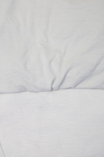 Eileen Fisher Womens Short Sleeve Tee Shirts White Size Medium Large Lot 2