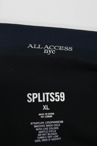 All Access Splits 59 Womens Pull On Yoga Pants Black Navy Size XL Lot 2