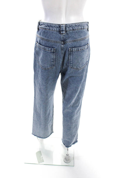 Ba&Sh Womens Front Zip Mid Rise Straight Leg Jeans Pants Blue Size 1
