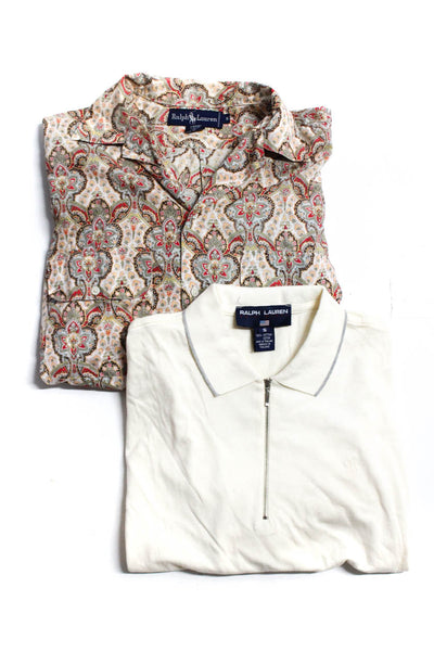 Ralph Lauren Womens Shirt Sweater Multi Colored White Size 8 Small Lot 2