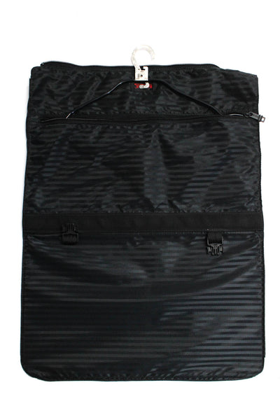 Tumi Womens Striped Full Zipper Garment Bag Black