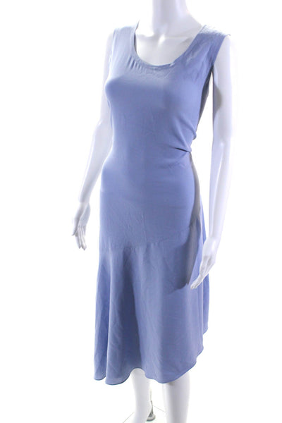 Eileen Fisher Womens Lilac Silk Scoop Neck Sleeveless A-Line Dress Size S