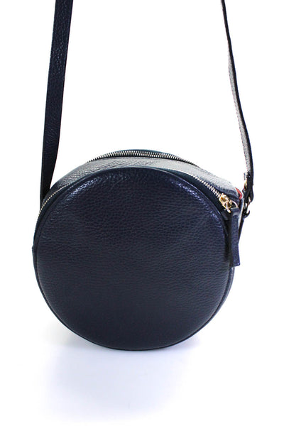 TL-180 Womens Navy Blue Zip Circular Small Shoulder Bag Handbag