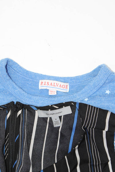 Classiques Entier PJ Salvage Womens Striped Silk Knit Star Top Size S M Lot 2