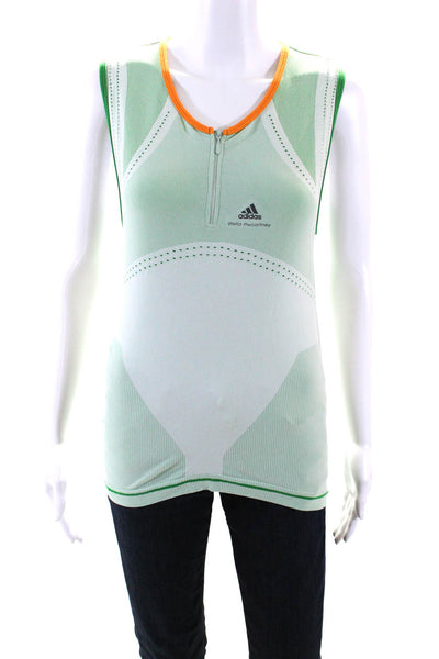 Adidas by Stella McCartney Womens Sleeveless Quarter Zip Tank Green Size M