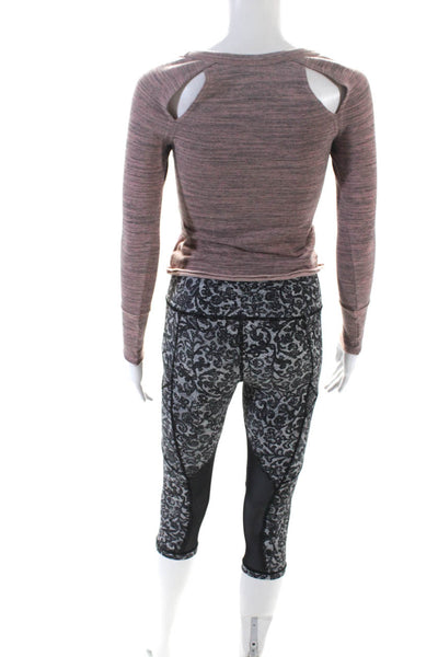 Lululemon FP Movement Womens Capri Leggings Sweater Top Black Size XS 2 Lot 2