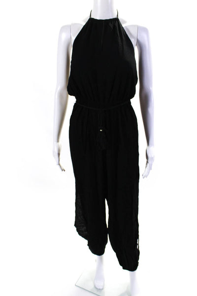 Jack by BB DAKOTA Womens Tassel Backless Halter Straight Jumpsuit Black Size XS