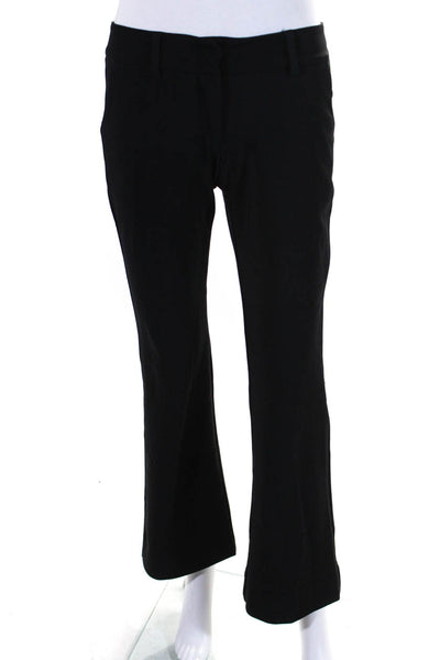 Ameliora Womens Two Button Short Blazer Straight Dress Pants Suit Black Size XS