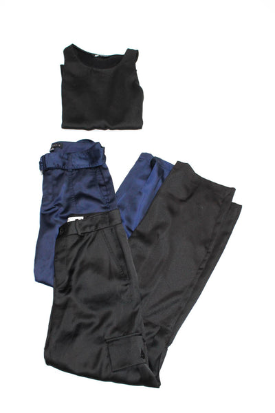 Zara Sanctuary Womens Satin Tank Top Pants Trousers Black Size XS 24 Lot 3