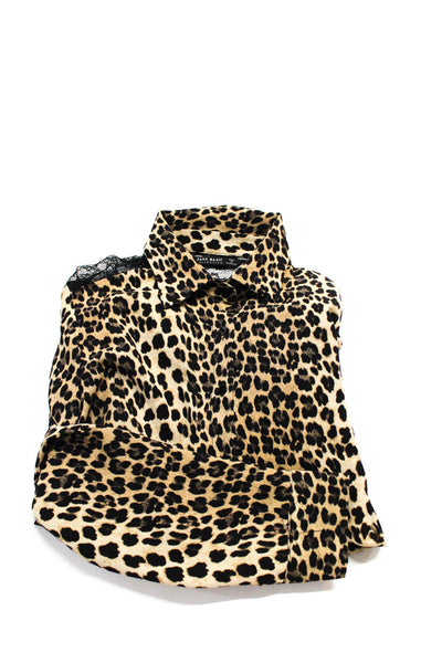 Zara Womens Blouses Cardigan Sweater Black Brown Size Extra Small Medium Lot 3