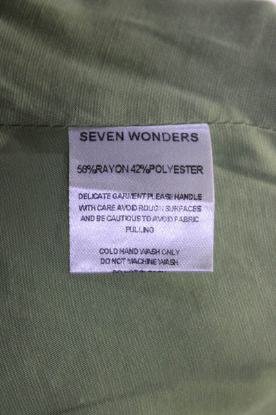 Seven Wonders Blackbough Womens Tank Top Blouse Green Size 4 Medium Lot 2