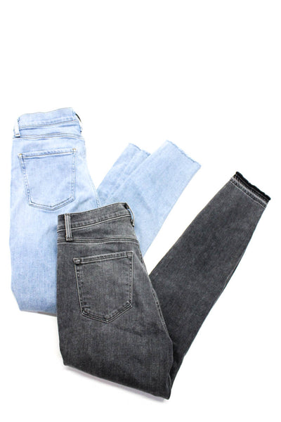 J Brand Agolde Womens High Waist Skinny Jeans Blue Gray Size 27 Lot 2