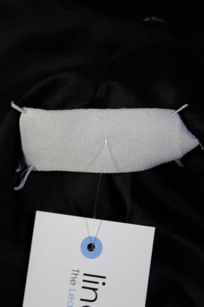 Maison Margiela Womens Knit Notched Collar Snap Blazer Jacket Black Size Small