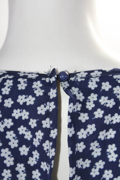 Ellelauri Women's Round Neck Cutout Short Sleeves Floral Mini Dress Size L