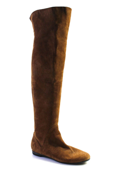 Giuseppe Zanotti Design Womens Suede Over The Knee Boots Brown Size 7US 37EU